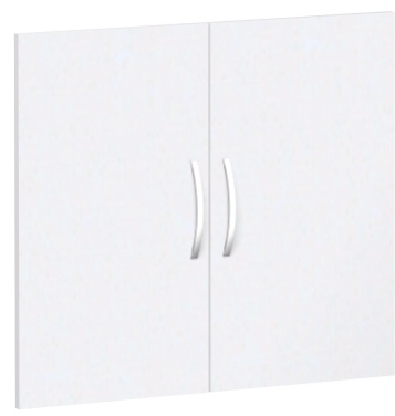Flügeltürensatz für Korpusbreite 80 cm, nicht abschließbar, 2OH, Weiß