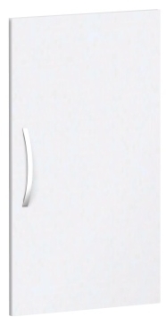 Flügeltür für Korpusbreite 40 cm, links oder rechts verwendbar, nicht abschließbar, 2OH, Weiß