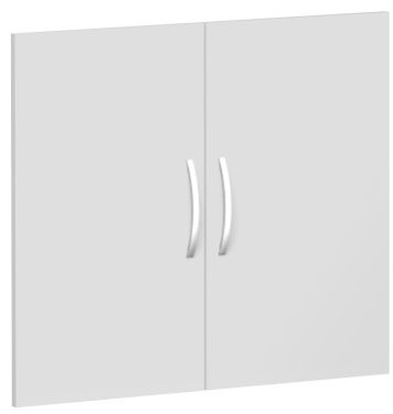 Flügeltürensatz für Korpusbreite 80 cm, nicht abschließbar, 2OH, Lichtgrau